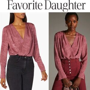Favorite Daughter The Date Blouse in Mauve Floral sz XXS NWT 218$